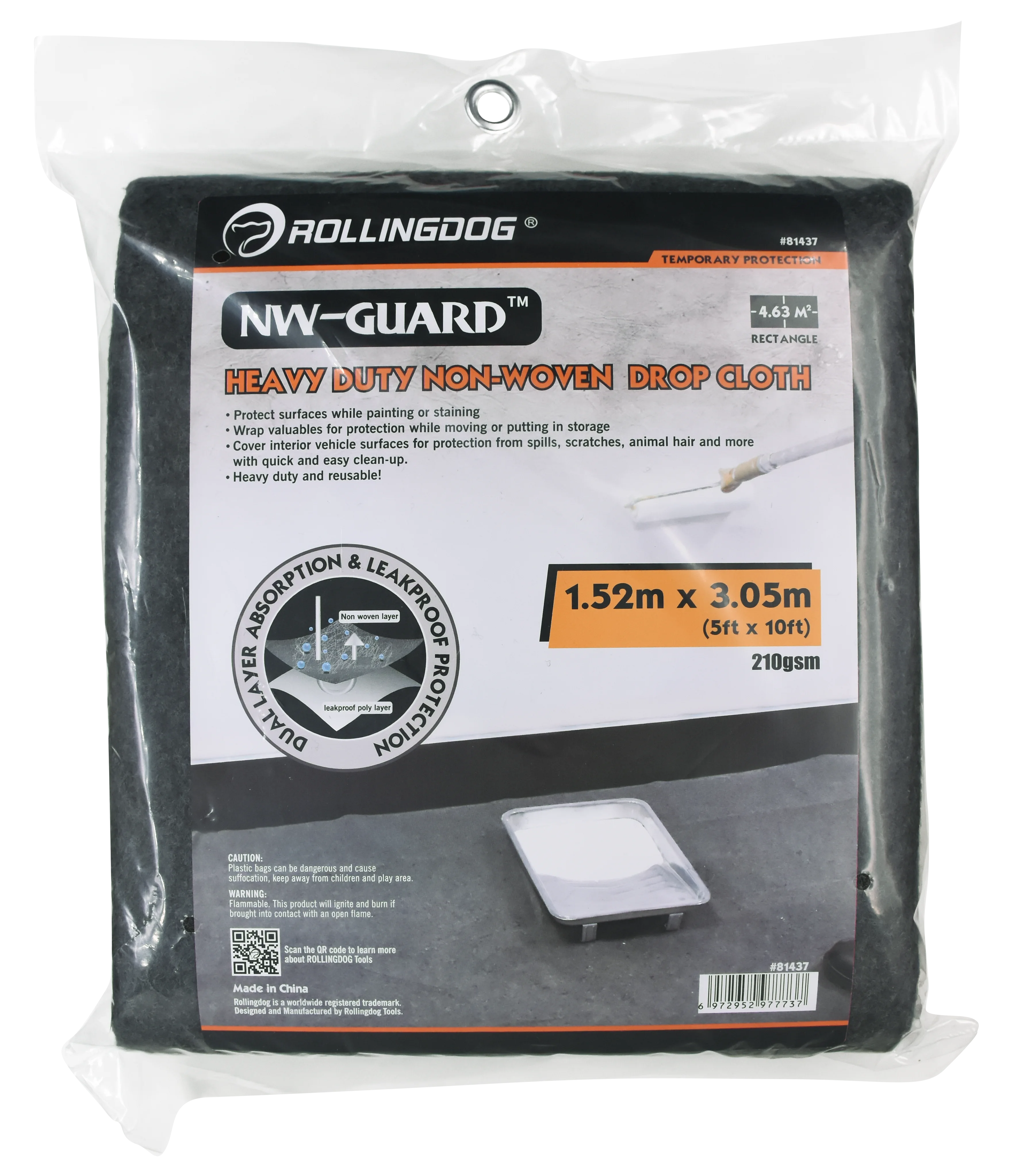 Rollingdog Drop Cloth HD 1.5m x 3.0m -