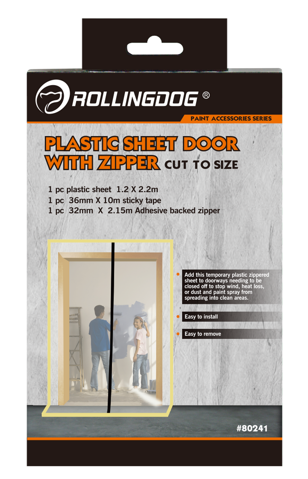 Rollingdog Dust Barrier For Door With Zip 1.2mx2.2m -