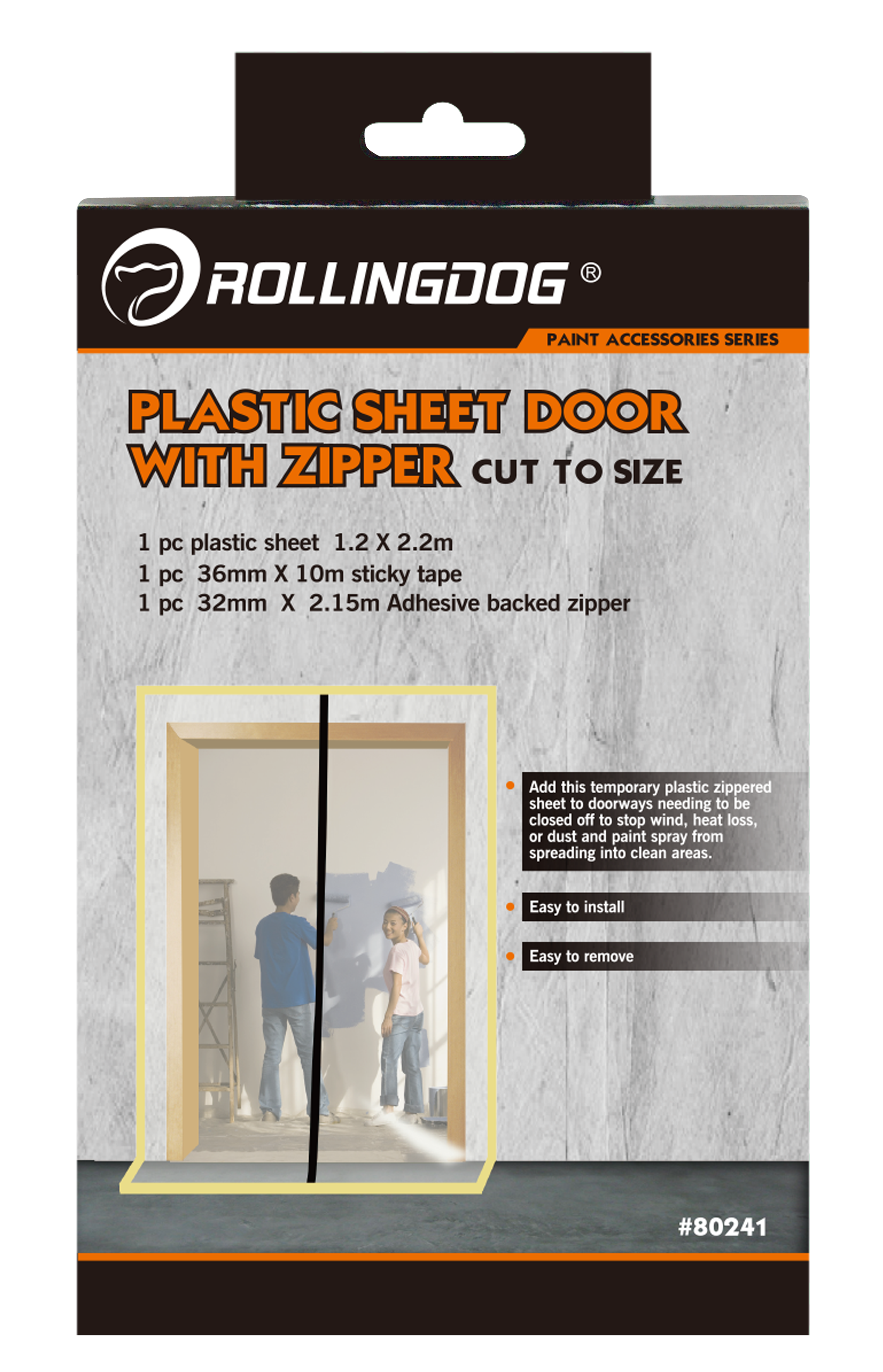 Rollingdog Dust Barrier For Door With Zip 1.2mx2.2m -