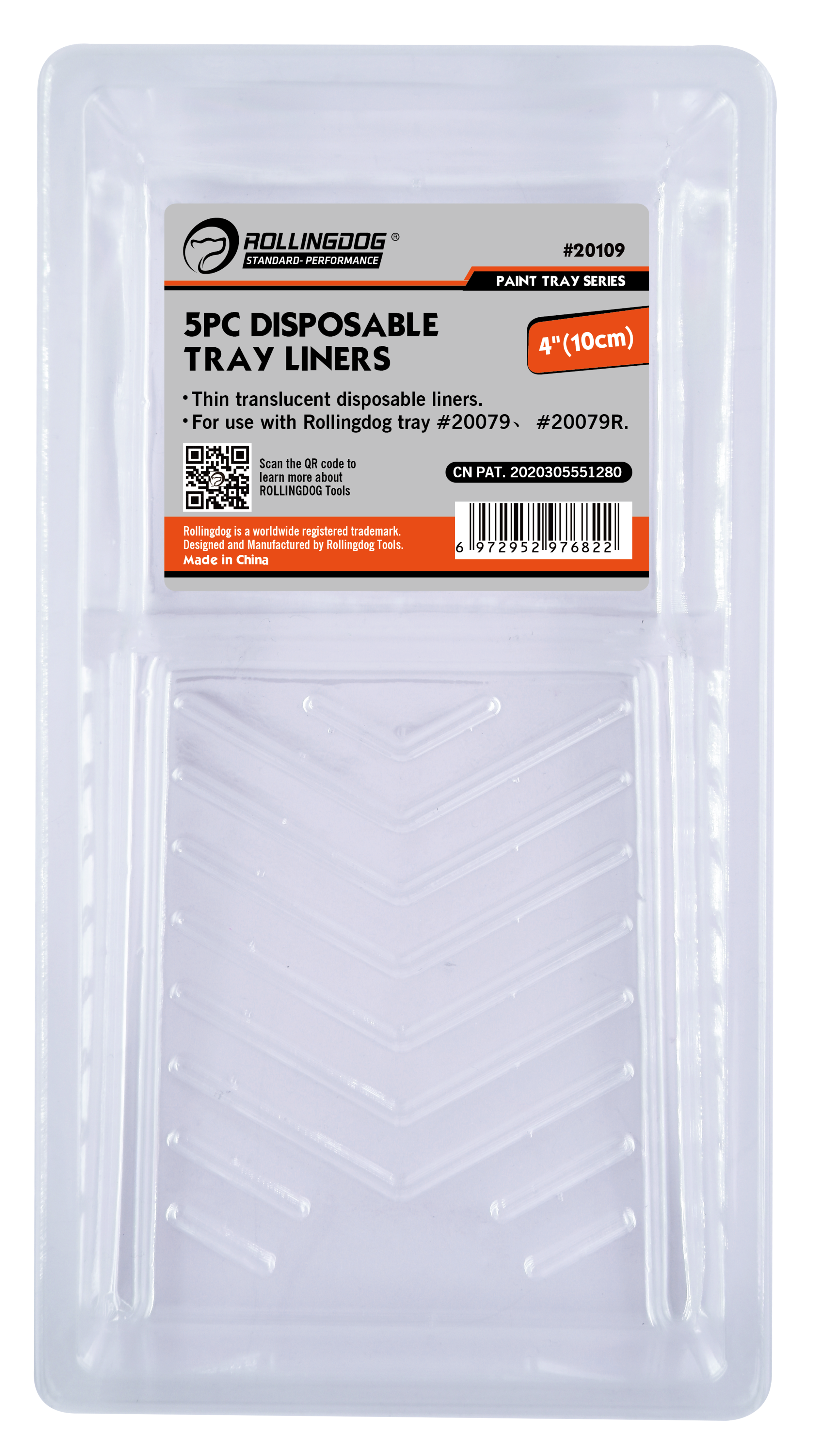Rollingdog Paint Tray Liners 5p 100mm