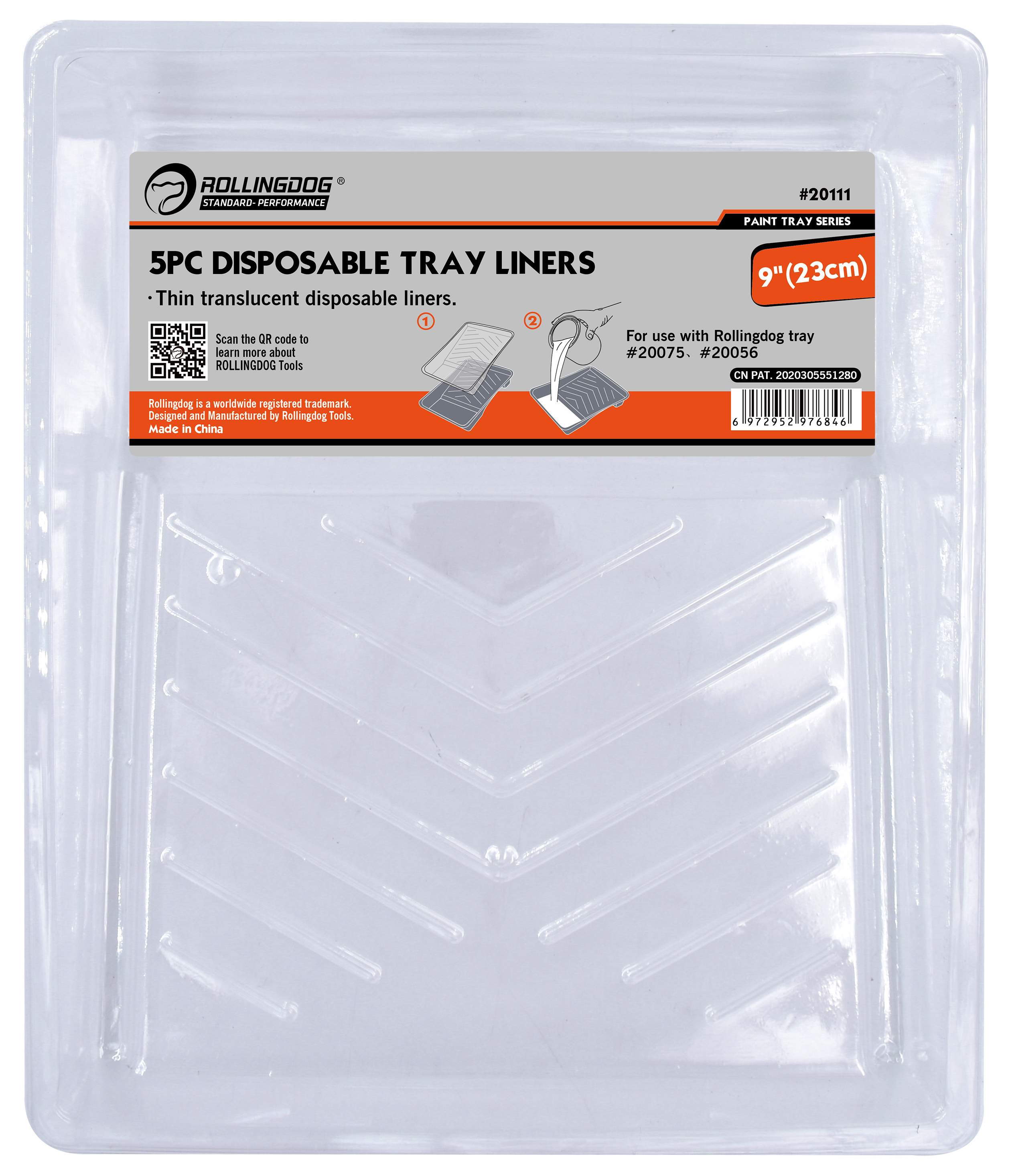 Rollingdog Paint Tray Liners 5p 230mm