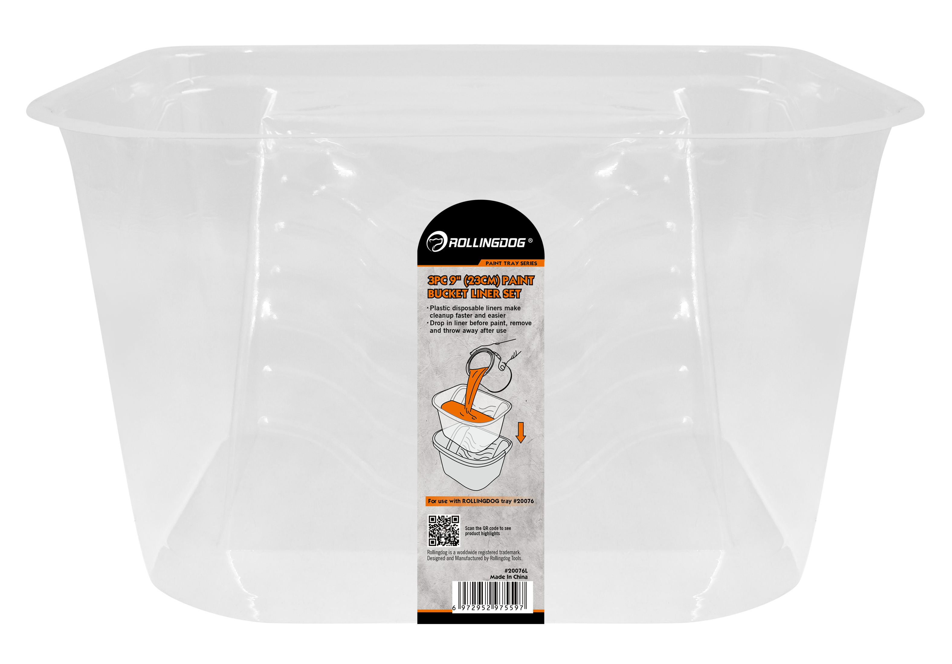 Rollingdog Liner Set For Bucket 230mm 3pc -