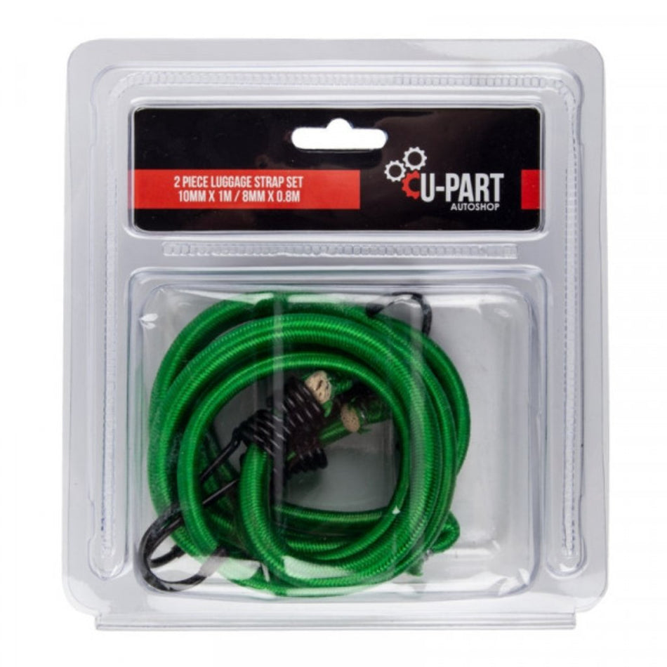U-Part Luggage Strap Set 10mm 1.0m/8mm 0.8m 2pc