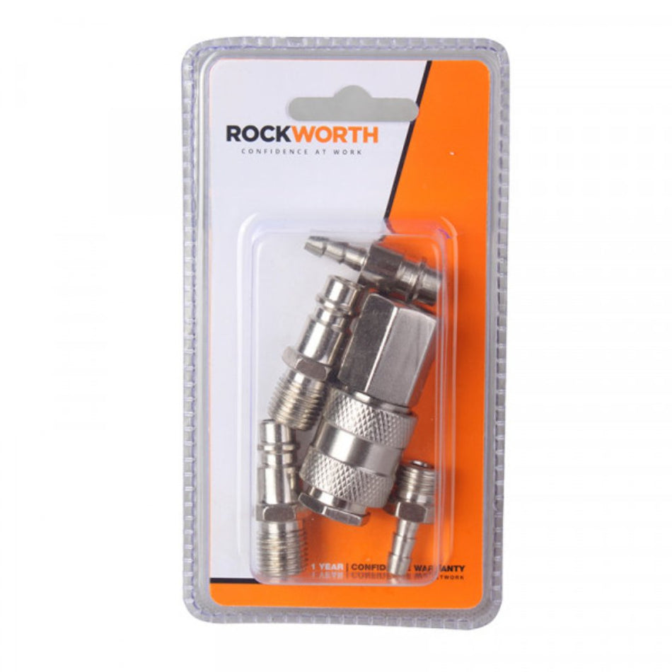 Rockworth Hose Coupler Set 5Pc