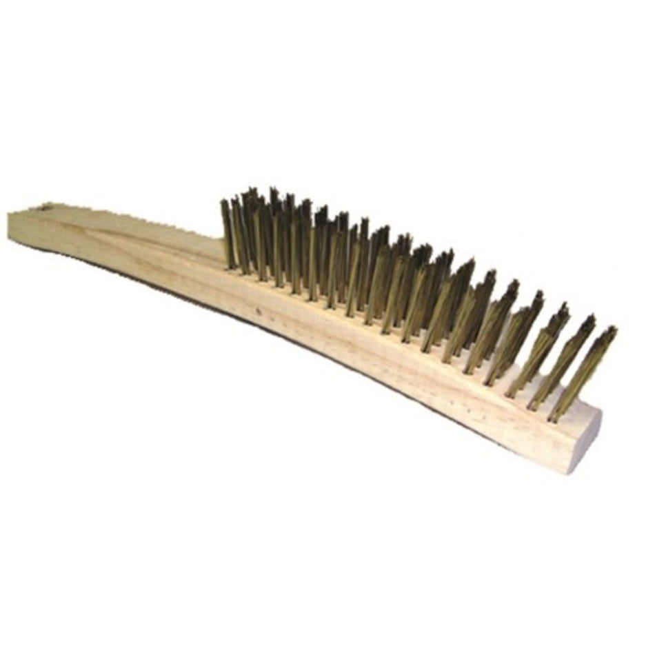 Brush Wire 4 Row Wooden Handle -