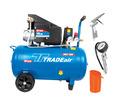 Tradeair 50L Compressor Kit 1.5Hp Direct Drive For Hobby And Garage Use Includes 3 Piese Tool Set