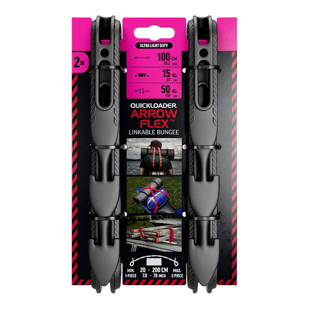 Quickloader ArrowFlex Linkable Bungee Black 100cm 2pc -
