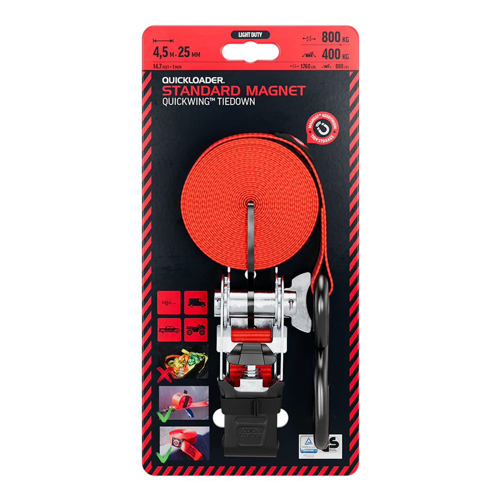 Quickloader Standard Tie-Down Strap 800kg 4.5mx25mm -