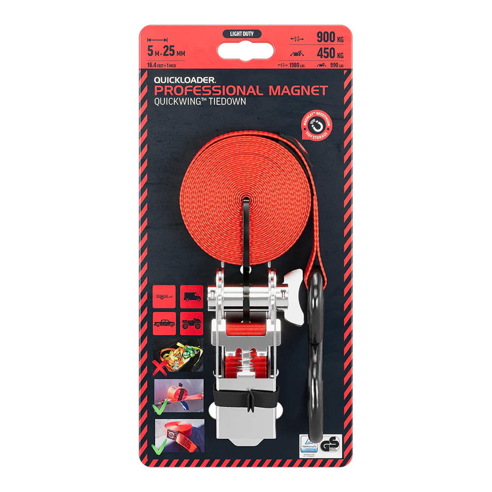 Quickloader Professional Hybrid Tie-Down Strap 900kg 5mx25mm -