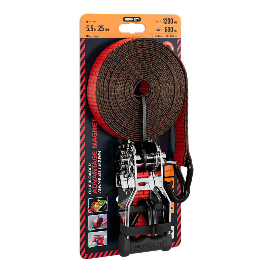 Quickloader Advantage Hybrid Tie-Down Strap 1200kg 5.5mx25mm -
