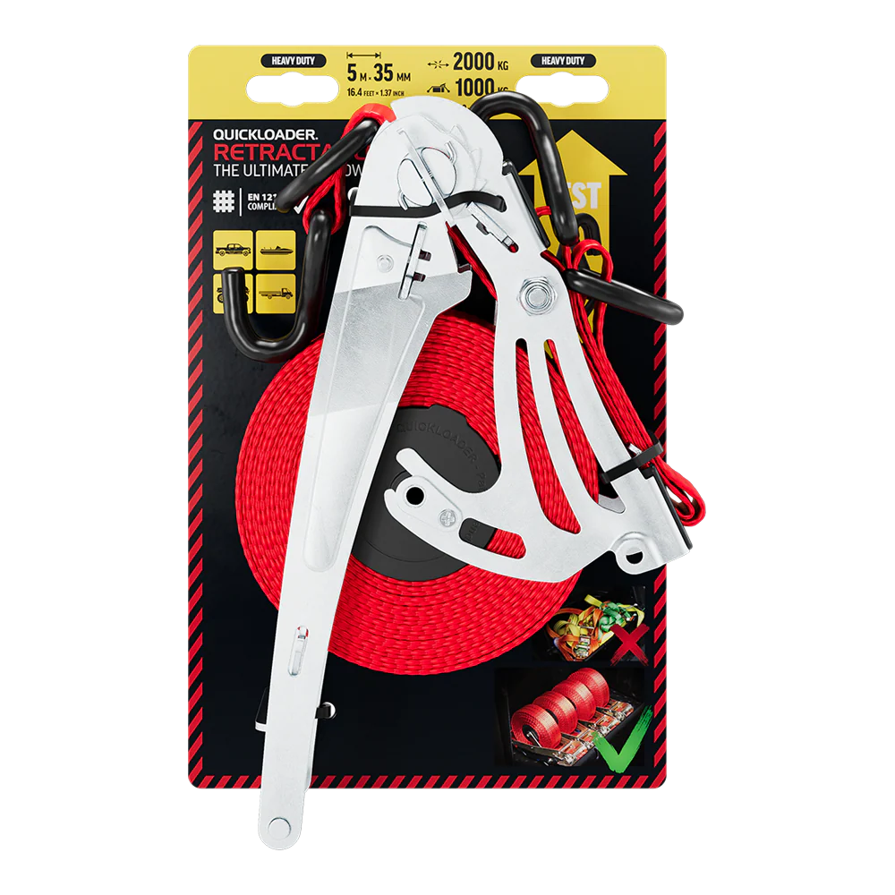 Quickloader Retractable Tie-Down Strap 2000kg 5.0mx35mm -