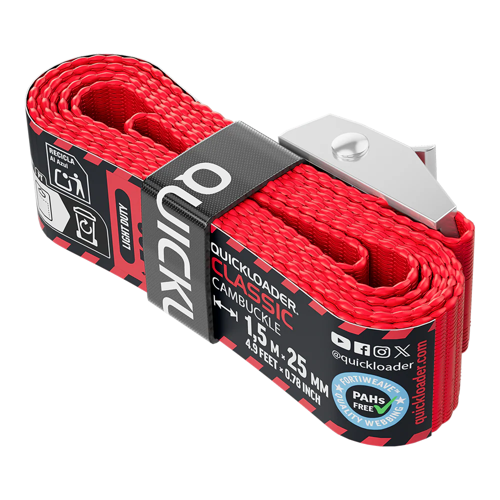 Quicloader Cambuckle Classic Tie-Down Strap 500kg 1.5mx25mm -