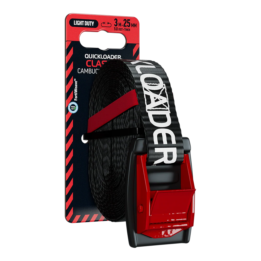 Quickloader Cambuckle With Protective Pad Tie-Down Strap 600kg 3mx25mm -