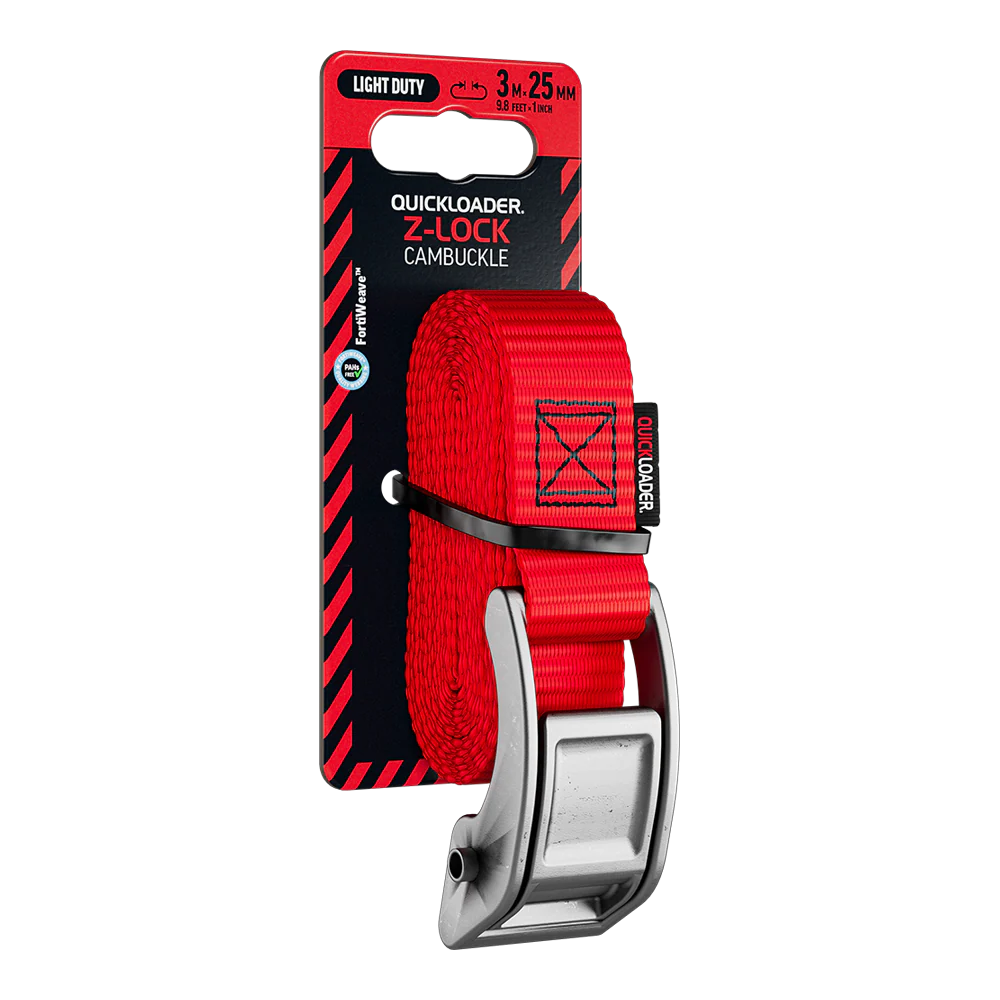 Quickloader Cambuckle Z-lock Tie-Down Strap 800kg 3mx25mm -