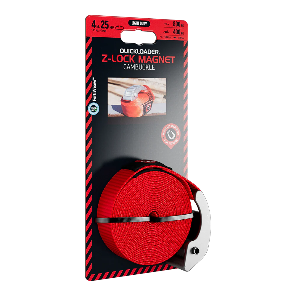 Quickloader Cambuckle Z-lock Hybrid Tie-Down Strap 800kg  4mx25mm -