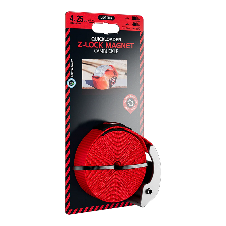 Quickloader Cambuckle Z-lock Hybrid Tie-Down Strap 800kg  4mx25mm -