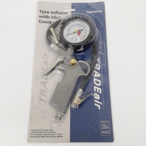 Inflator Tyre Metal With Gauge