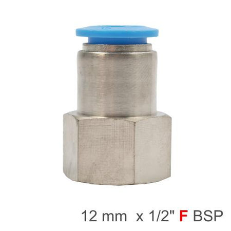 PU Hose Fitting Straight Stud Female 12mm-1/2"