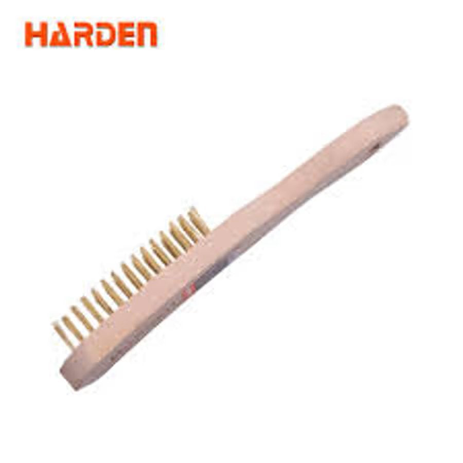 4 Row Steel Brush With Wood Handle