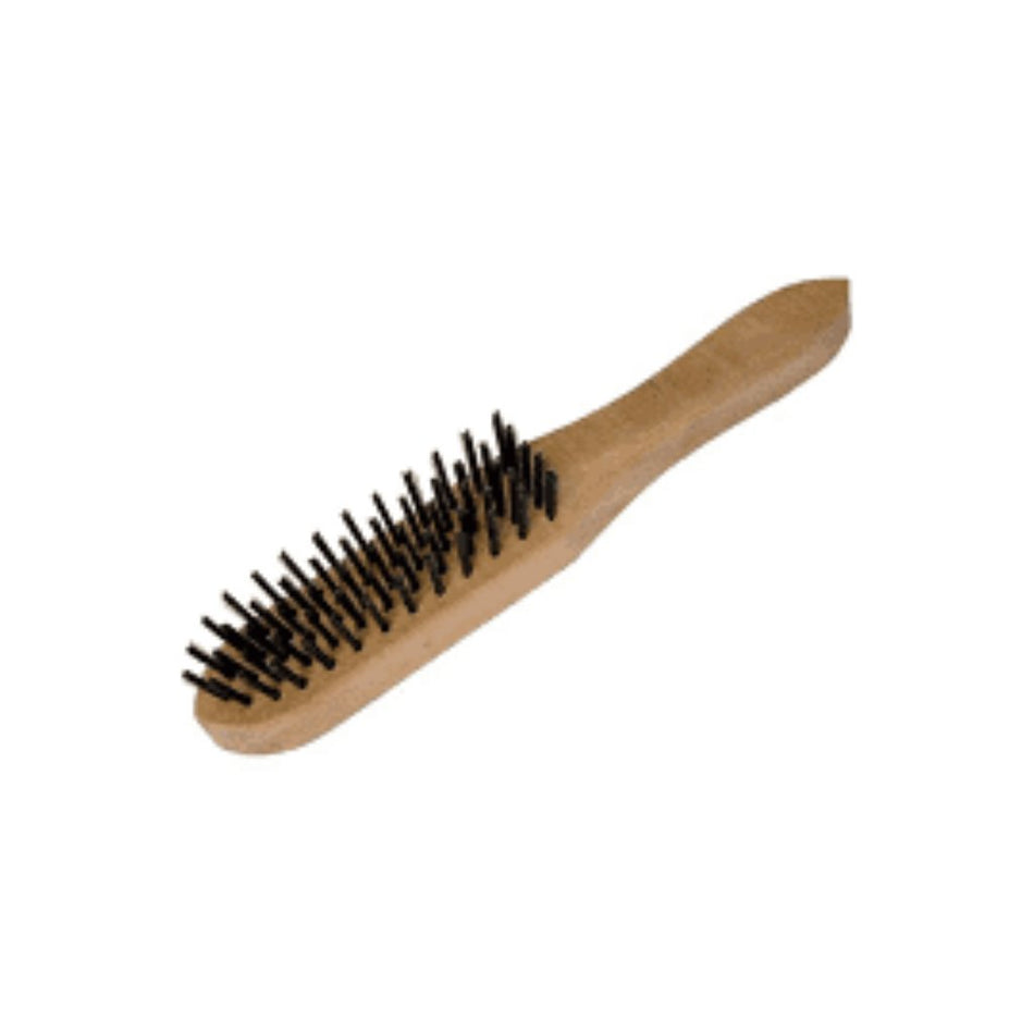 Wire Brush 5 Row Mild Steel Wooden Handle -