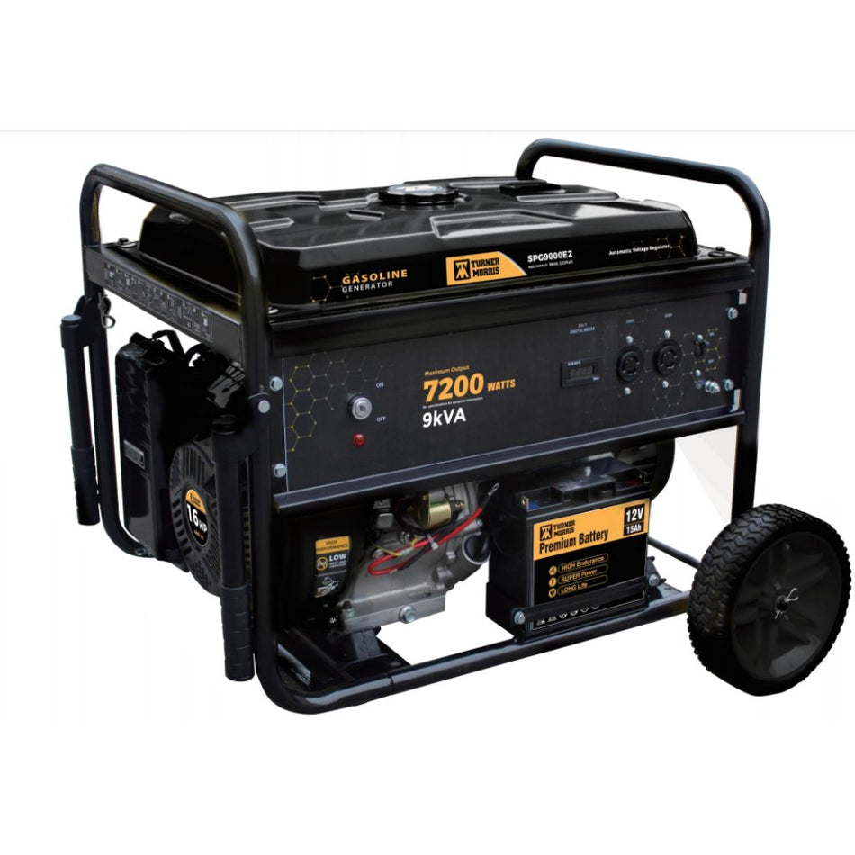 Generator Petrol Electric Start Large Fuel Tank 9 KVA