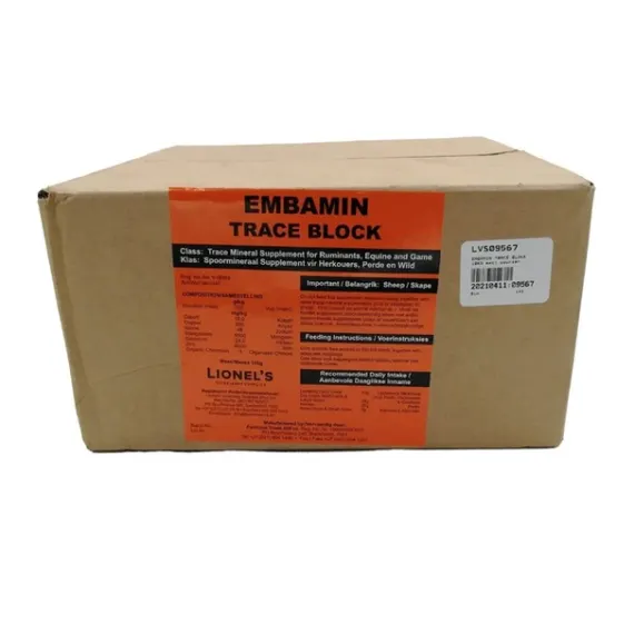 Lionels Animal Feeds Livestock Block Embamin Trace 10KG