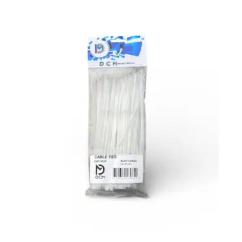 DCM Cable Ties 388mm X 7.8mm Natural (e120r) 1'S