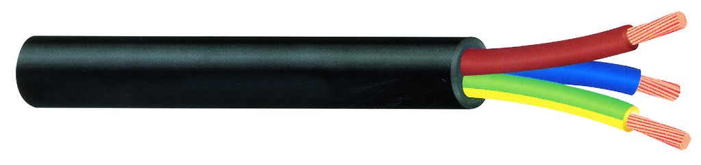 Cabtyre 3 core Black Per Meter 1.0mm