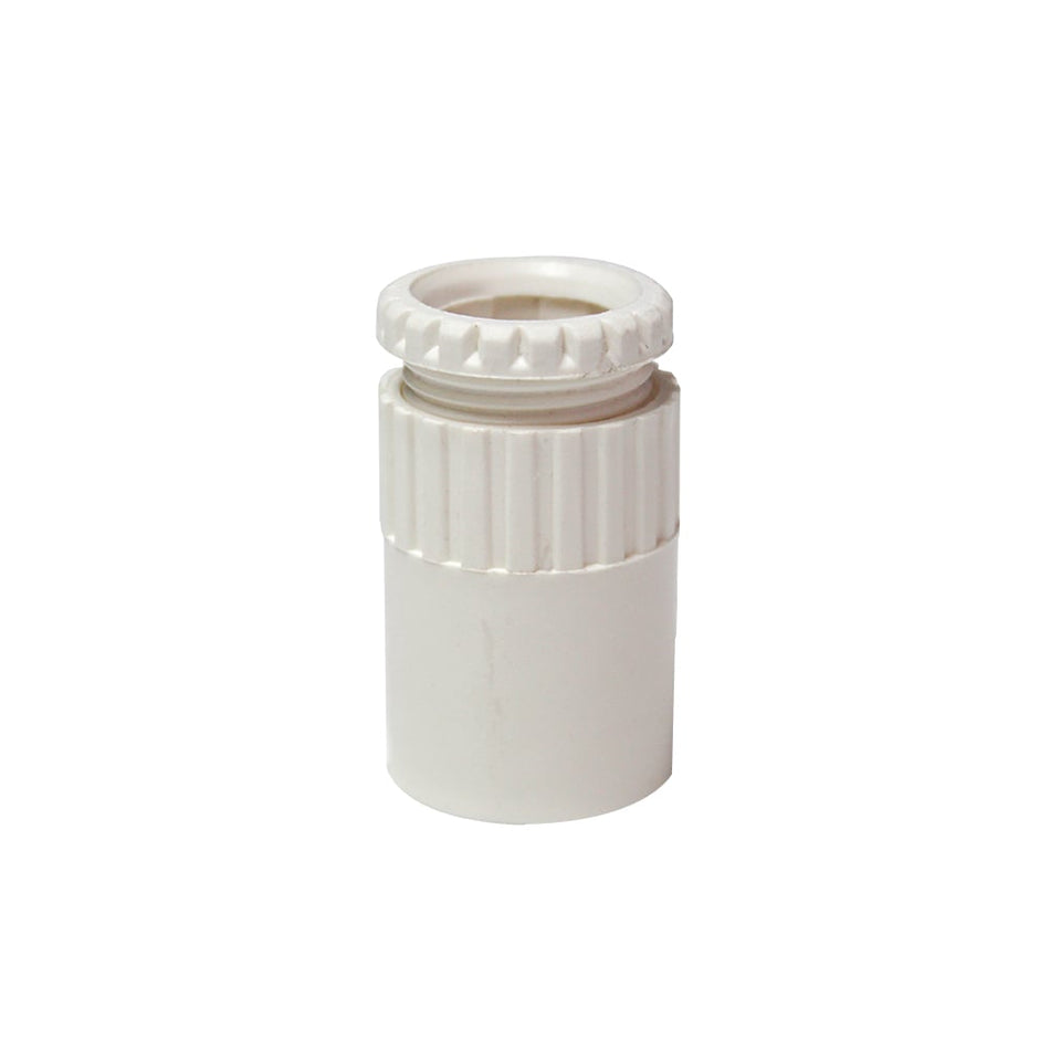 Conduit Adaptor Female 20mm PVC White -