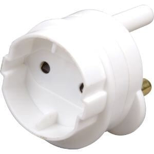 Adaptor Schuko PVC White SK251646 -