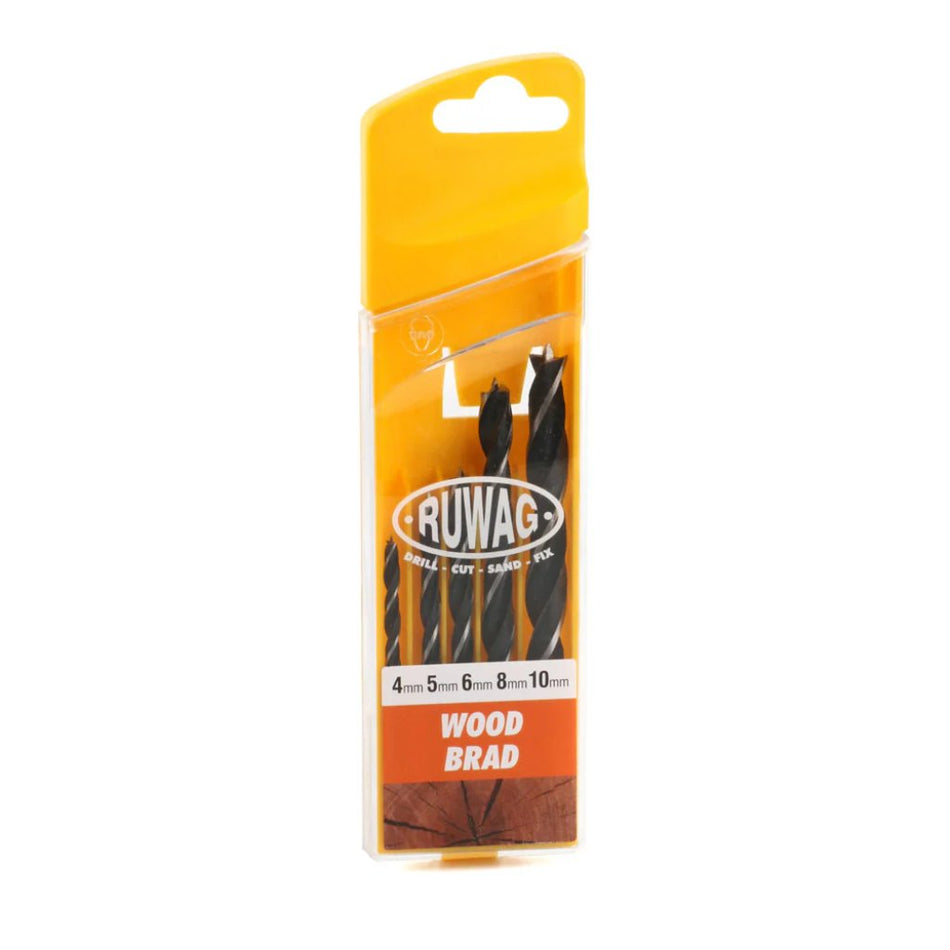 Ruwag Drill Bit Wood Brad Set 5pc