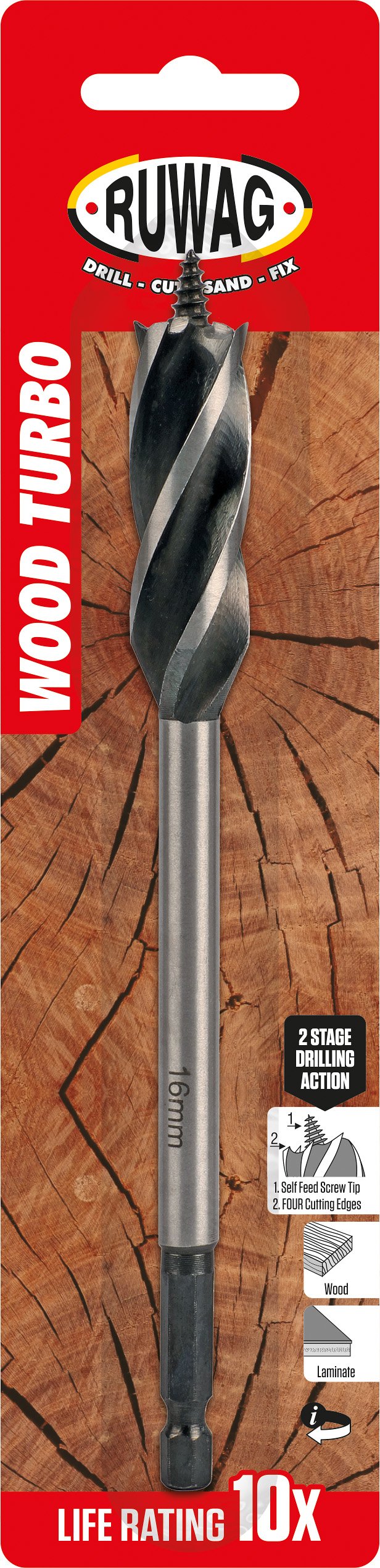 13X400MM Wood Turbo Carded