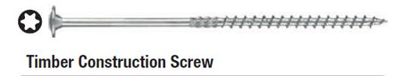 Ruwag Timber Construction Screw 50pc 6x120mm
