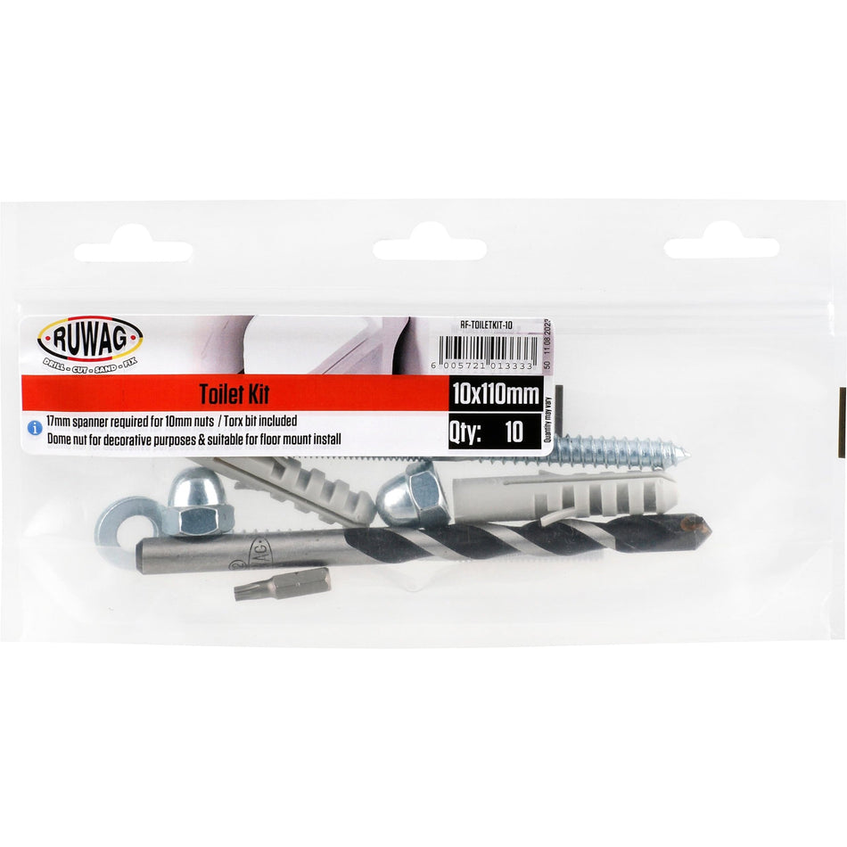 Ruwag Toilet Kit 10x110mm 10pc