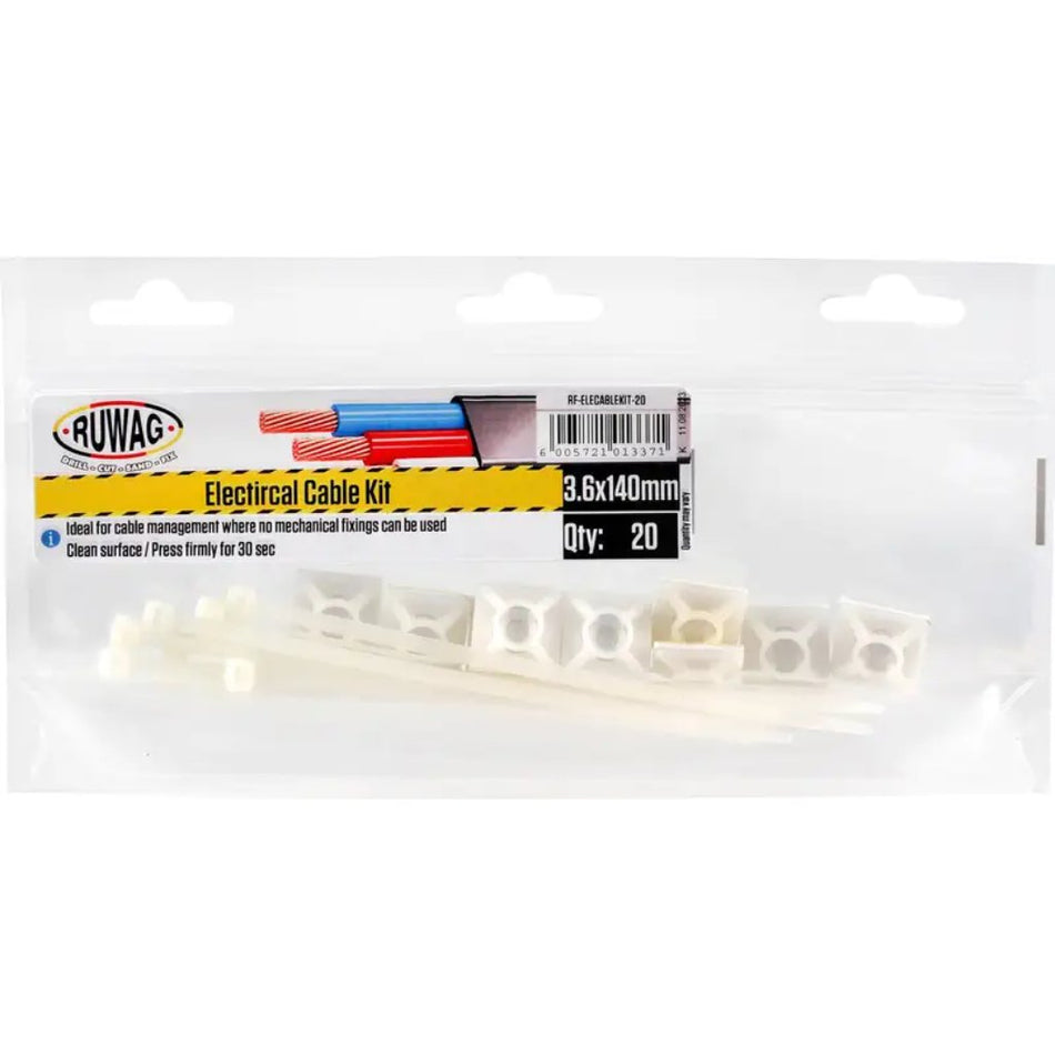 Ruwag Electrical Cable Kit 3.6x140mm 20pc