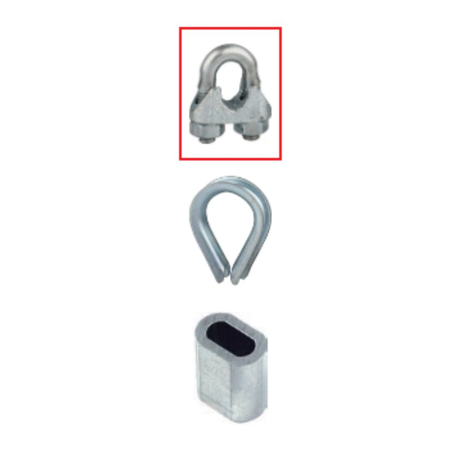 Ruwag Wire Rope Clamp 2pc