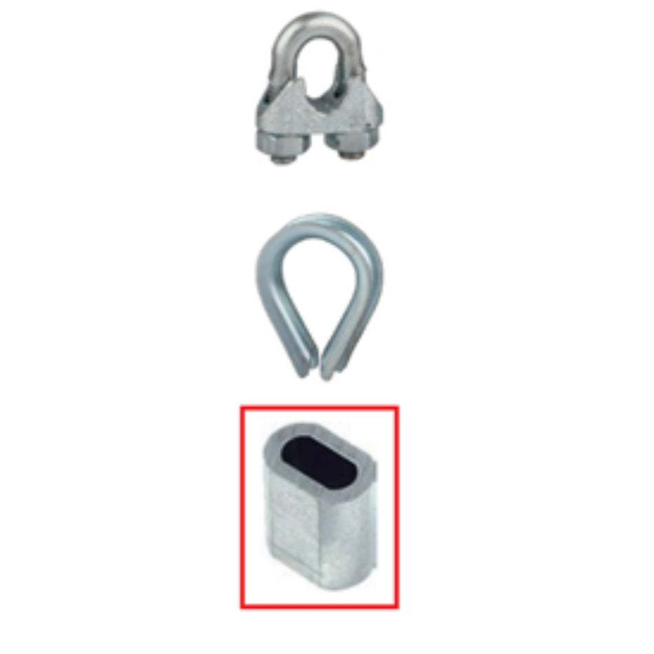 Ruwag Wire Rope Ferrule Aluminium 4pc