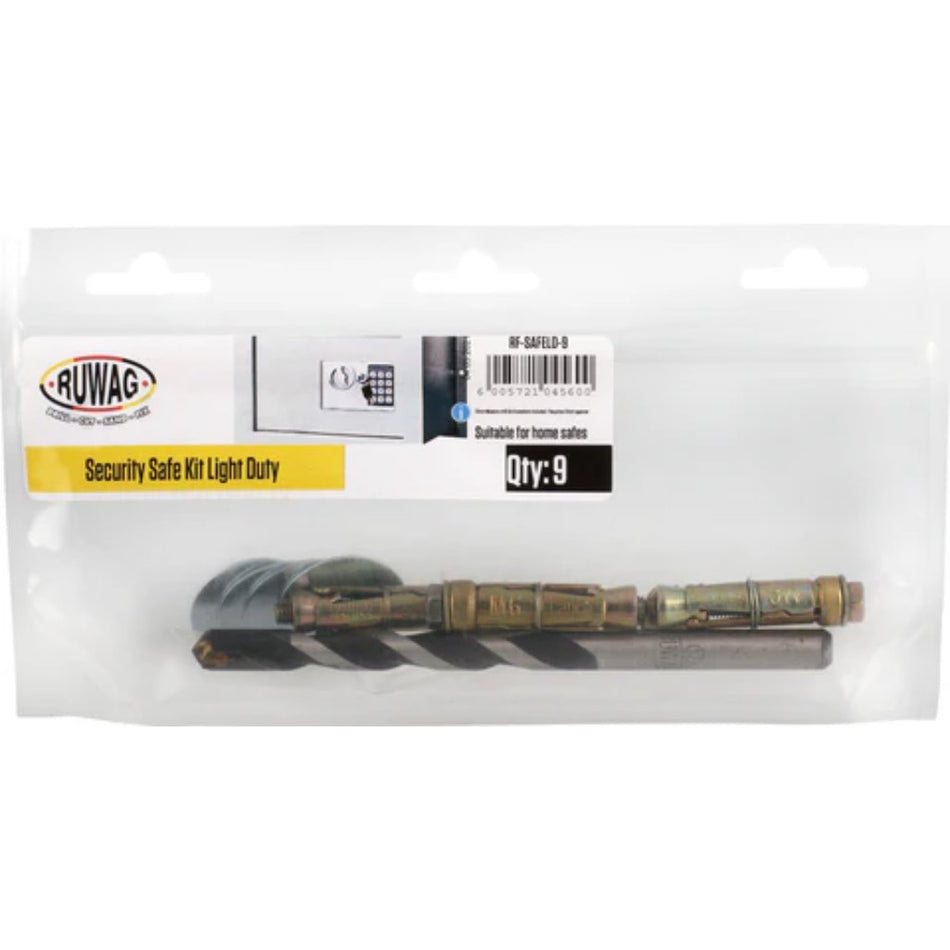 Ruwag Security Safe Kit Light Duty 6x50mm 9pc