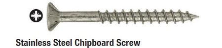 Ruwag Chipboard Screw Stainless Steel 25pc 3.5x20mm
