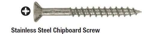 Ruwag Chipboard Screw Stainless Steel 25pc 4.0x50mm