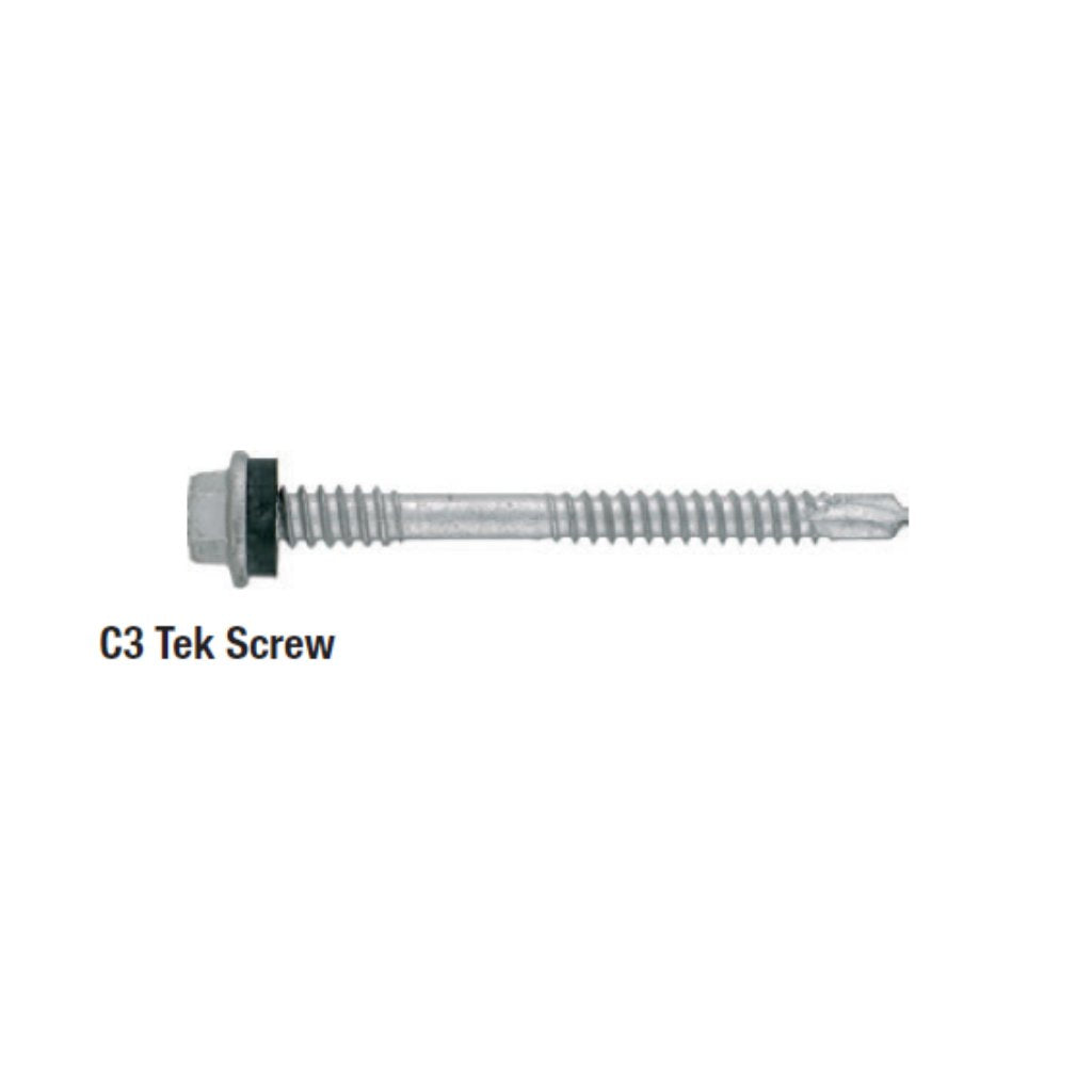 Ruwag Tek Screw C3 Dual Thread 100pc 5.5x65mm
