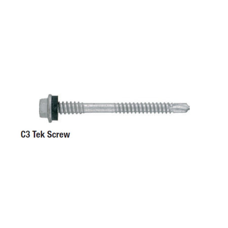 Ruwag Tek Screw C3 Dual Thread 100pc 5.5x65mm