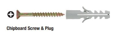 Ruwag Screw Chipboard & Plug 10Pc 5x25x30mm
