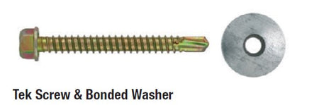 Ruwag Tek Screw & Bonded Washer 100pc 5.5x25mm