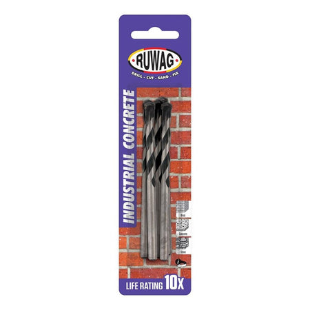Ruwag Drill Bit Industrial Concrete Carded 5pc 5.0mm
