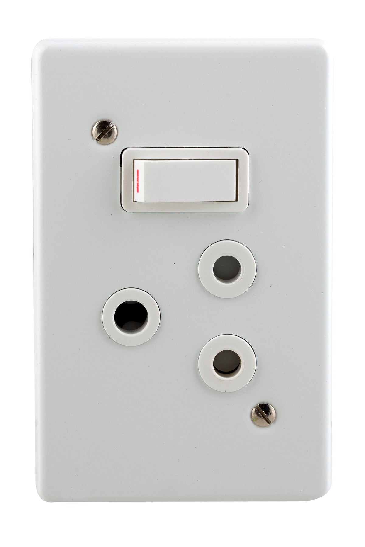 Crabtree Switch Socket & Plate Single 50x100mm White -