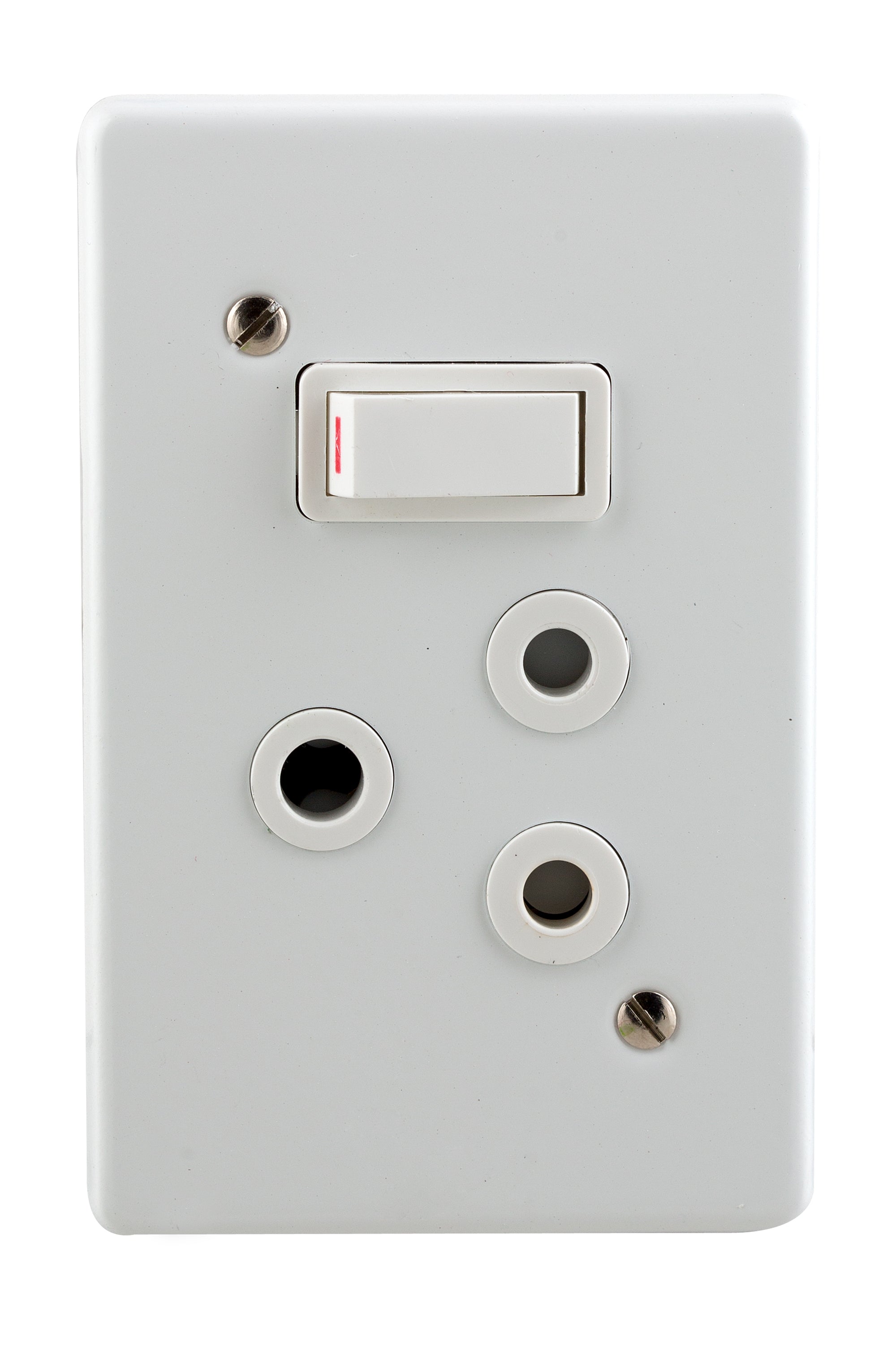 Crabtree Switch Socket & Plate Single 50x100mm White -