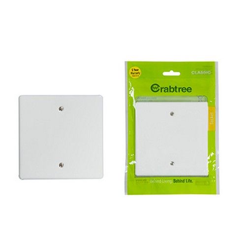 Crabtree Blank Cover Plate 100x100mm White -