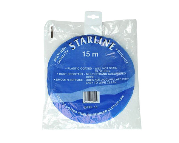 Starline Washing Line Steel Plastic Coated 30m -