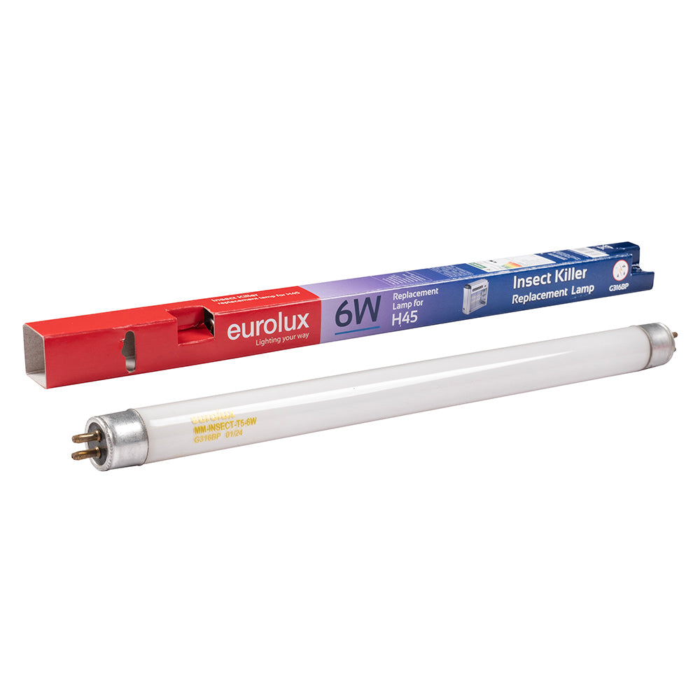 Eurolux Spare 6W T8 Ultaviolet Lamp For 12W Insect Killer H45 -